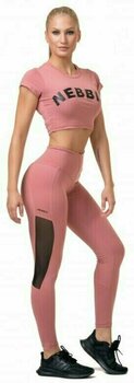 Fitness shirt Nebbia Short Sleeve Sporty Crop Top Old Rose XS Fitness shirt - 5