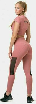 Fitness shirt Nebbia Short Sleeve Sporty Crop Top Old Rose XS Fitness shirt - 6