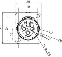 XLR-Stecker Enova XL13FB XLR-Stecker - 3