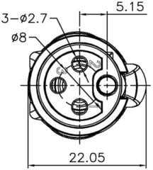 XLR konektor Enova XL23FB-W XLR konektor - 3