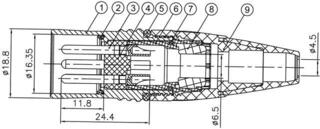 XLR-Stecker Enova XL23MB-W XLR-Stecker - 4