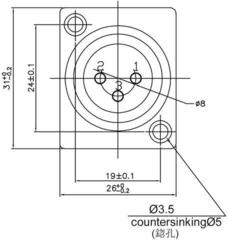 Złącze XLR Enova XL13FB-W Złącze XLR - 5