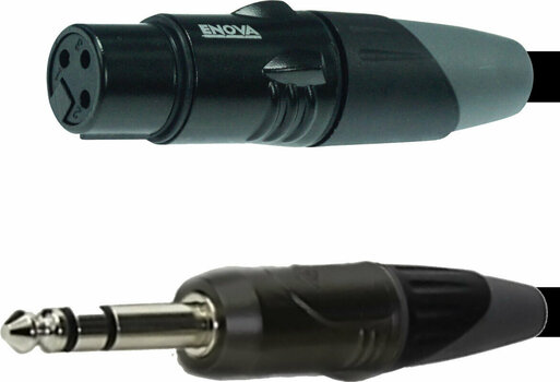 Mikrofónový kábel Enova EC-A1-XLFPLM3-1 Čierna 1 m - 2