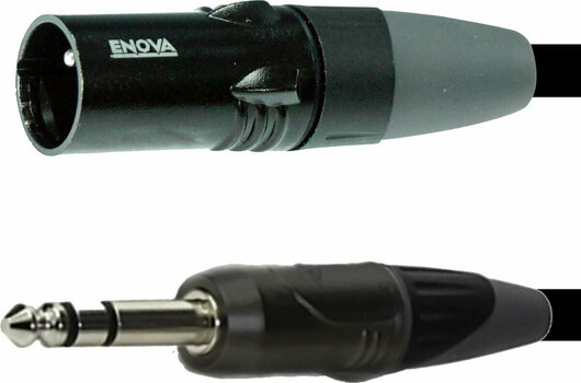 Mikrofonski kabel Enova EC-A1-XLMPLM3-1 Crna 1 m - 2