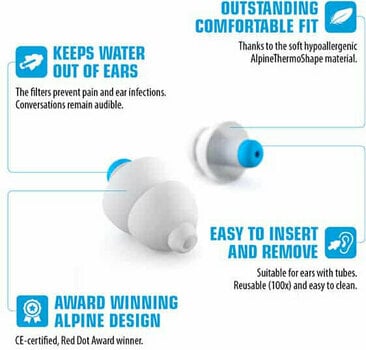 Tampões para os ouvidos Alpine SwimSafe Tampões para os ouvidos - 3