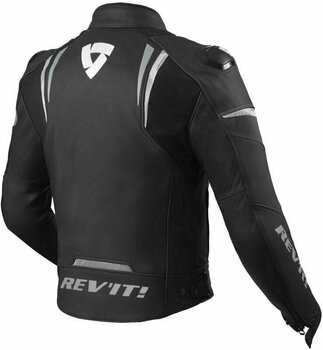 Leather Jacket Rev'it! Glide Black/White 48 Leather Jacket - 2