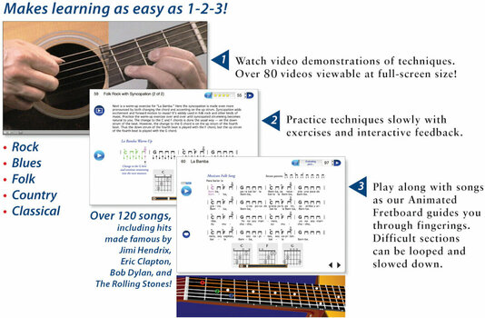 Oprogramowanie edukacyjne eMedia Guitar Method Deluxe Mac (Produkt cyfrowy) - 3