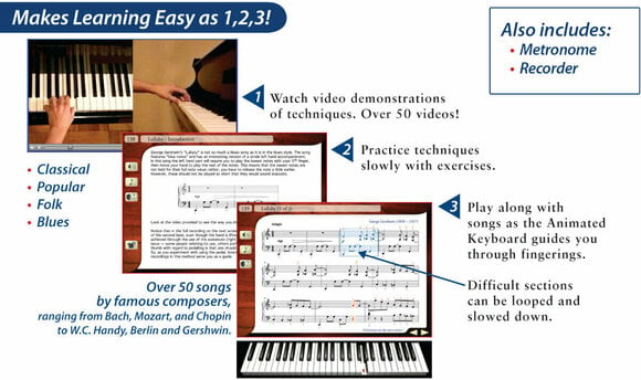 Logiciels éducatif eMedia Intermediate Piano Mac (Produit numérique) - 2
