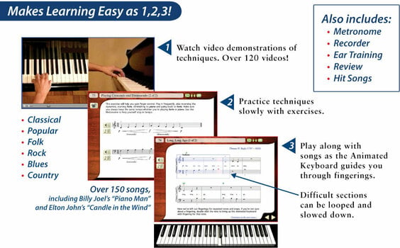 Programvara för utbildning eMedia Piano Deluxe Win (Digital produkt) - 3