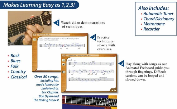 Oprogramowanie edukacyjne eMedia Intermediate Guitar Method Win (Produkt cyfrowy) - 2