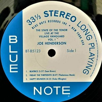 Vinyl Record Joe Henderson - State Of The Tenor Vol. 1 / Live At The Village Vanguard /1985 (LP) - 3