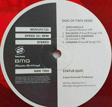 Vinyl Record Status Quo - Dog of Two Head (Gatefold Sleeve) (Red Coloured Vinyl) (LP) - 4