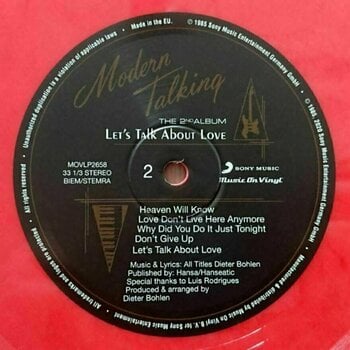 LP ploča Modern Talking - Let's Talk About Love The 2nd Album (Pink/Red Coloured Vinyl) (LP) - 3