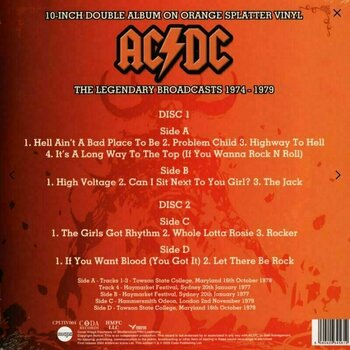 Disque vinyle AC/DC - A Long Way To The Top (Orange Coloured) (2 x 10" Vinyl) - 7