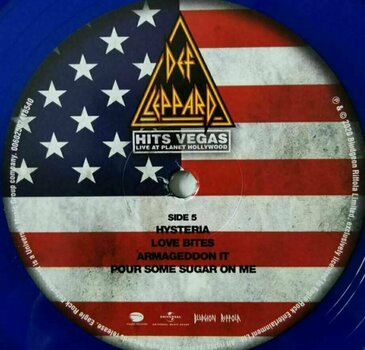 Vinylplade Def Leppard - Hits Vegas (Blue Coloured) (3 LP) - 7