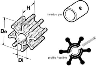 Utombordstillbehör Jabsco Impeller Neoprene Kit 22405-0001 Utombordstillbehör - 2