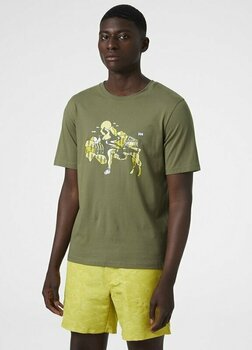 Outdoor T-Shirt Helly Hansen F2F Organic Cotton Lav Green L T-Shirt - 3