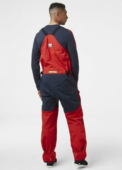 Calças Helly Hansen Salt Coastal Bib Calças Alert Red 2XL - 4