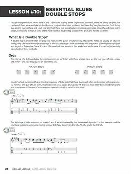 Music sheet for guitars and bass guitars Hal Leonard Chad Johnson/John Heussenstamm: 100 Blues Lessons Music Book - 4