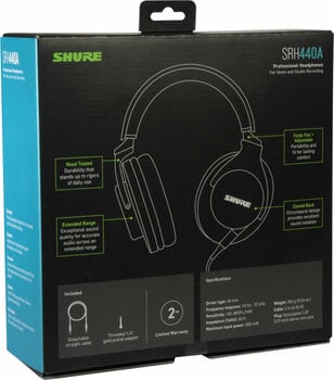 Studio Headphones Shure SRH 440A (Just unboxed) - 7