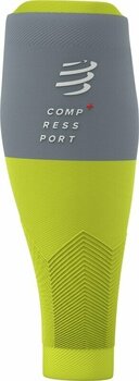 Calf covers for runners Compressport R2V2 Calf Sleeves Lime/Grey T1 Calf covers for runners - 3