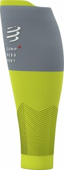 Calf covers for runners Compressport R2V2 Calf Sleeves Lime/Grey T1 Calf covers for runners - 4