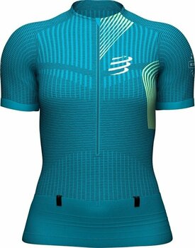 Κοντομάνικη Μπλούζα Τρεξίματος Compressport Trail Postural SS Top W Enamel/Paradise Green XS Κοντομάνικη Μπλούζα Τρεξίματος - 2