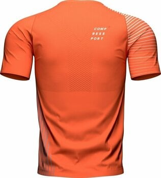 Løbe t-shirt med korte ærmer Compressport Performance SS Tshirt M Orangeade/Fjord Blue XL Løbe t-shirt med korte ærmer - 5