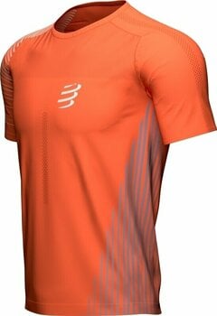 Løbe t-shirt med korte ærmer Compressport Performance SS Tshirt M Orangeade/Fjord Blue XL Løbe t-shirt med korte ærmer - 8