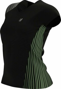 Löpartröja med kort ärm Compressport Performance SS Tshirt W Black/Paradise Green L Löpartröja med kort ärm - 3