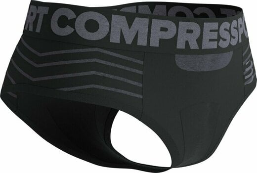 Running underwear Compressport Seamless Boxer W Black/Grey M Running underwear - 2