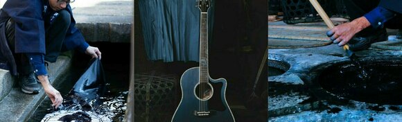 Guitare Dreadnought acoustique-électrique Takamine LTD2021 Charcoal Blue Gradation - 8