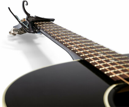 Kapodastr pro kytaru s kovovými strunami Kyser Quick-Change Black Chrome - 3
