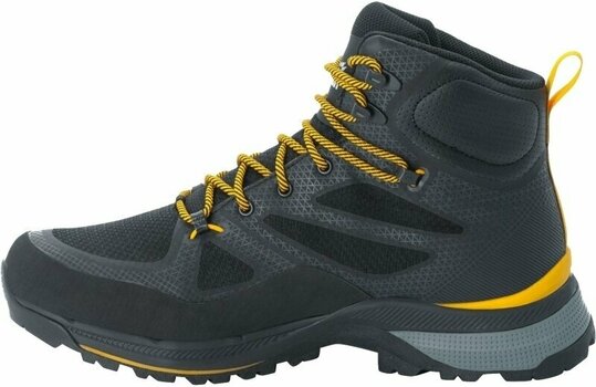 Mens Outdoor Shoes Jack Wolfskin Force Striker Texapore Mid Black/Burly Yellow XT 44 Mens Outdoor Shoes - 4