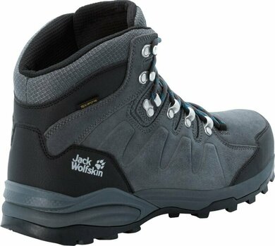 Mens Outdoor Shoes Jack Wolfskin Refugio Texapore Mid Grey/Black 42 Mens Outdoor Shoes - 3