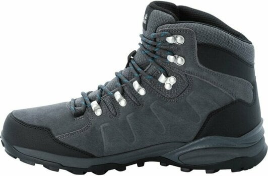 Mens Outdoor Shoes Jack Wolfskin Refugio Texapore Mid Grey/Black 42,5 Mens Outdoor Shoes - 4