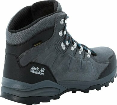 Mens Outdoor Shoes Jack Wolfskin Refugio Texapore Mid Grey/Black 43 Mens Outdoor Shoes - 3