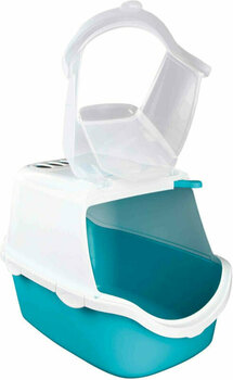 Cat Toilet Trixie Vico Open Top Litter Tray With Hood Turquoise/White 40×40×56 cm - 2
