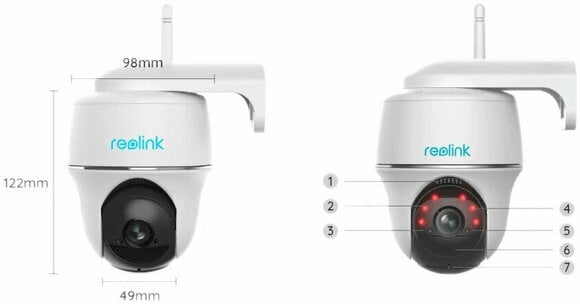 Systèmes de caméras intelligentes Reolink Argus PT 4MP 2K Blanc Systèmes de caméras intelligentes - 4