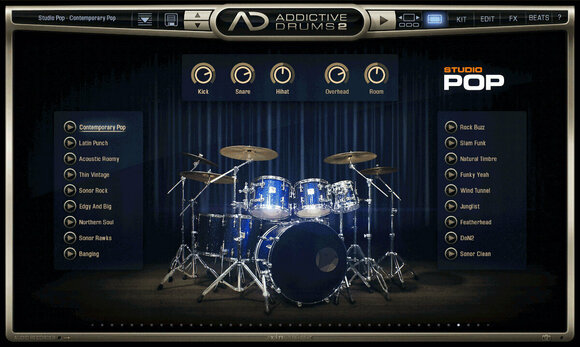 Logiciel de studio Instruments virtuels XLN Audio Addictive Drums 2: Studio Collection (Produit numérique) - 2