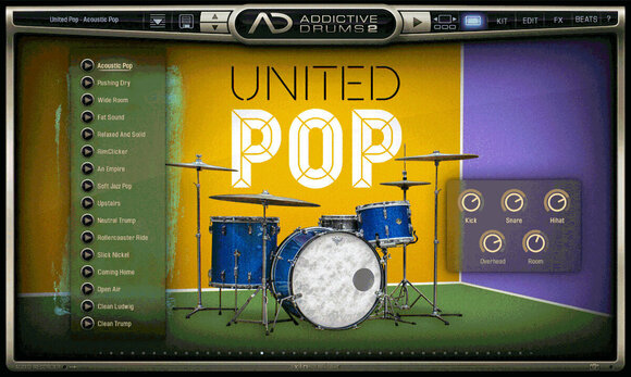 VST Instrument Studio programvara XLN Audio Addictive Drums 2: Pop Collection (Digital produkt) - 2