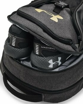 Lifestyle Backpack / Bag Under Armour UA Hustle Pro Black Medium Heather/Black/Metallic Gold 31,5 L Backpack - 3