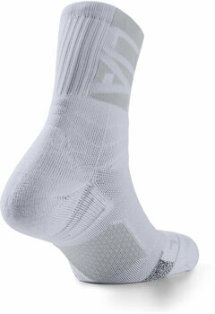 Fitness ponožky Under Armour UA Playmaker Mid Crew White/Halo Gray/White XL Fitness ponožky - 2