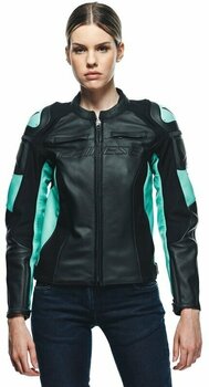 Leather Jacket Dainese Racing 4 Lady Black/Acqua Green 38 Leather Jacket - 7