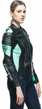 Kožená bunda Dainese Racing 4 Lady Black/Acqua Green 46 Kožená bunda - 5