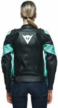 Leather Jacket Dainese Racing 4 Lady Black/Acqua Green 46 Leather Jacket - 6