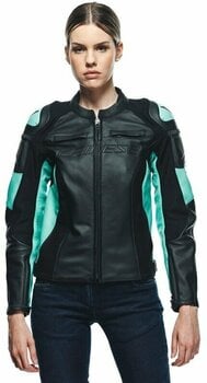 Læderjakke Dainese Racing 4 Lady Black/Acqua Green 46 Læderjakke - 7