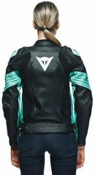 Leather Jacket Dainese Racing 4 Lady Black/Acqua Green 50 Leather Jacket - 6