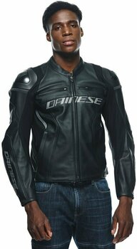 Læderjakke Dainese Racing 4 Black/Black 44 Læderjakke - 5