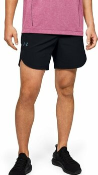 Calças de fitness Under Armour UA Stretch Woven Black/Black/Metallic Solder 2XL Calças de fitness - 4